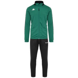   SALCITO KAPPA uniszex slim fit melegítő szett - zöld felső, fekete alsó