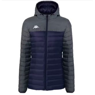   LAMEZIA KAPPA slim fit steppelt kapucnis női kabát - sötétkék-szürke
